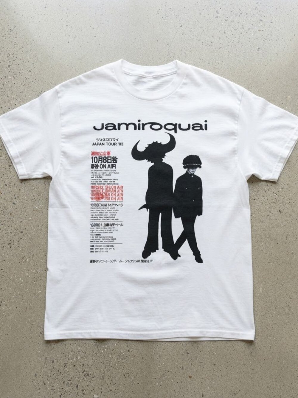 Jamiroquai Japan Tour Vintage Style White T-Shirt Unisex S-4XL
